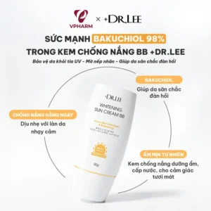 Kem Chống Nắng +Dr.Lee BB Nâng Tone SPF50+/PA++++ Bakuchiol 98% (50g) – Hình 02