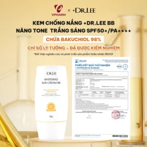 Kem Chống Nắng +Dr.Lee BB Nâng Tone SPF50+/PA++++ Bakuchiol 98% (50g) – Hình 04