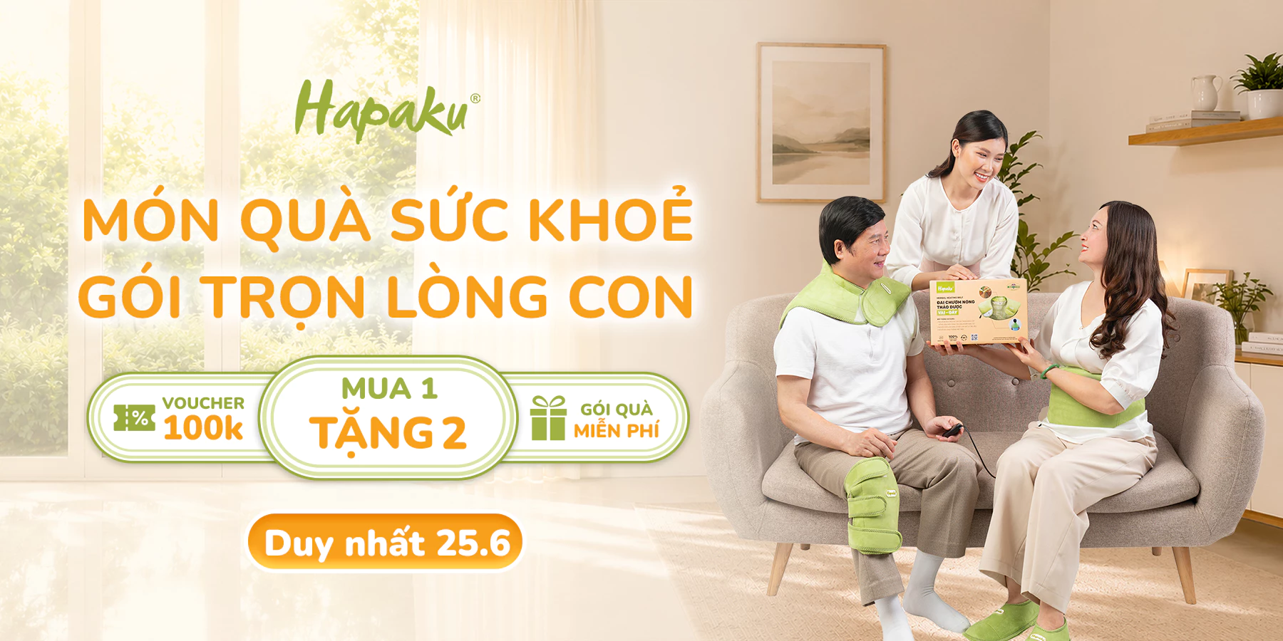thương hiệu Đai chườm thảo dược HAPAKU