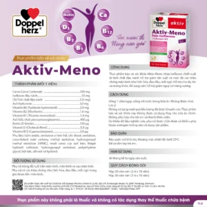 Doppelherz Aktiv-Meno hỗ trợ giảm triệu chứng tiền mãn kinh hộp 30 viên - hinh 03
